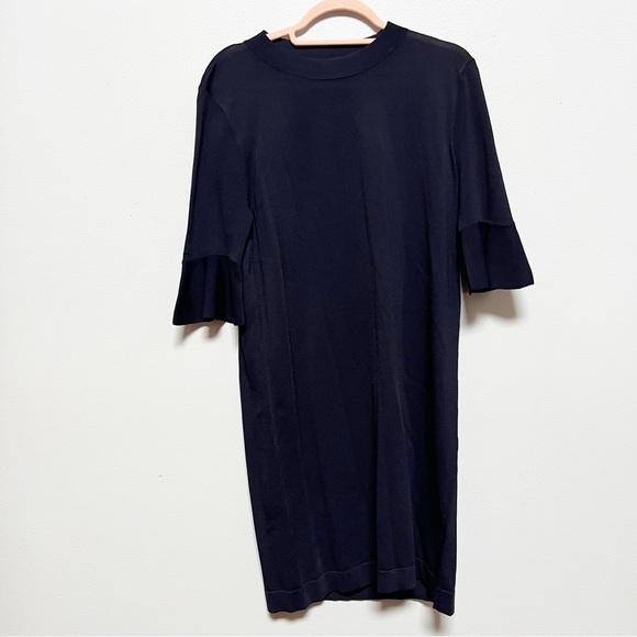 COS Dresses & Skirts - COS Stretchy Bell Sleeve Navy Dress